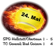 24. Mai SPG Hallstatt/Obertraun 1 -	5 TC Generali Bad Goisern 1	4